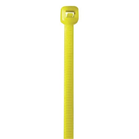 Box Partners Cable Tie, 18 in L, Fluorescent Yellow, 50 lb Strength CT185J